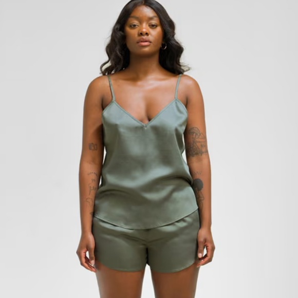 Ettitude Sateen PJ Shorties in Moss XL - Picture 1 of 9